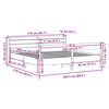 vidaXL Cadru de pat fără saltea, alb, 200x200 cm, lemn masiv pin