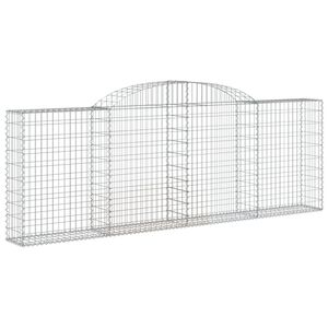 vidaXL Coș gabion arcuit, 300x30x100/120 cm, fier galvanizat