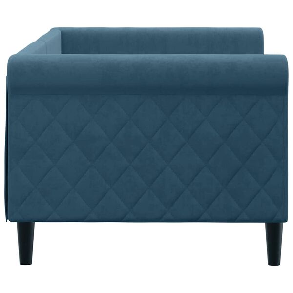 vidaXL Pat de zi, albastru, 80x200 cm, catifea