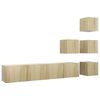 vidaXL Set dulapuri TV, 6 piese, stejar sonoma, lemn prelucrat