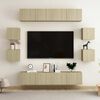 vidaXL Set de dulapuri TV, 8 piese, stejar sonoma, lemn prelucrat