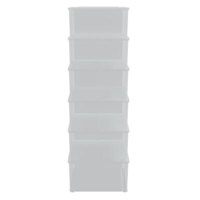 vidaXL Cutii de depozitare din plastic, 6 buc., 10 L, stivuibile