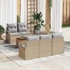 vidaXL Set de canapele pentru grădină 6 pcs bej și gri deschis