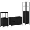 vidaXL Set de mobilier pentru baie 3 buc. Stejar Negru
