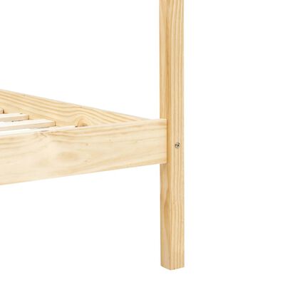 vidaXL Cadru pat cu baldachin,180 x 200 cm, lemn masiv de pin