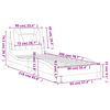 vidaXL Cadru de pat, Viana, fără saltea, cappuccino, 90x200 cm, piele ecologică