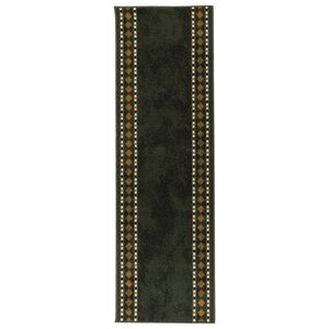 vidaXL Covor Runner FLORNES Țesut Verde Diamante 67 x 200 cm PP 7 mm