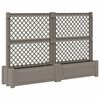 vidaXL Ghiveci mare cu trellis 2 buc. PP Gri
