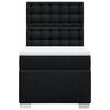vidaXL Pat box spring cu saltea, negru, 80x200 cm, textil