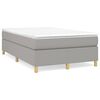 vidaXL Pat box spring cu saltea, gri deschis, 120x200 cm, textil