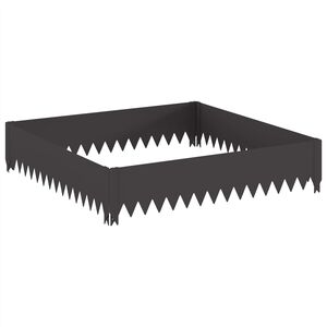 vidaXL Margine pentru gazon 100 x 100 x 20 cm Oțel Negru