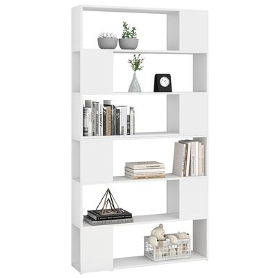 vidaXL Bibliotecă/Separator cameră, alb, 100x24x188 cm