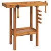 vidaXL Banc de lucru cu menghine, 92x48x83 cm, lemn masiv de acacia