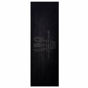 vidaXL Covor de bucătărie Negru 180 x 60 cm 100% Poliamidă Spălabil