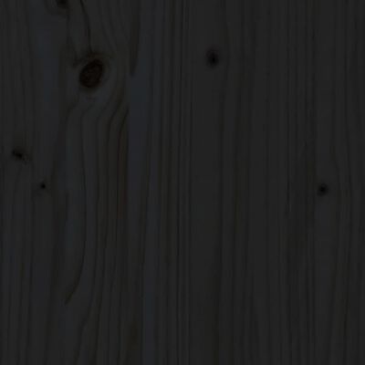 vidaXL Rafturi noptiere de perete, 2 buc., negru, lemn masiv de pin