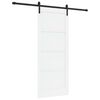 vidaXL Ușă glisantă Alb și negru 83 x 202 cm Lemn masiv de pin