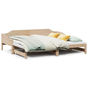 vidaXL Pat de zi cu extensie, 90x190 cm, lemn masiv de pin