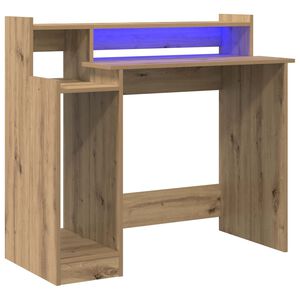 vidaXL Birou Stejar Artizanal 97 x 45 x 90 cm Lemn prelucrat