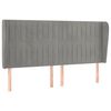 vidaXL Tăblie de pat cu aripioare gri deschis 163x23x118/128cm catifea