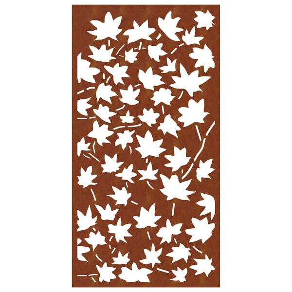 vidaXL Decor de perete 105x55 cm design frunze arțar oțel Corten