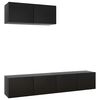 vidaXL Set dulapuri TV, 3 piese, negru, lemn prelucrat