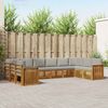 vidaXL Set canapea sectională cu pernă 10 pcs Gri natural și deschis