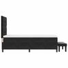 vidaXL Pat cu arcuri cu saltea cu headboard Negru 90 x 190 cm Catifea