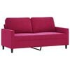 vidaXL Canapea cu 2 locuri, roșu vin, 140 cm, catifea