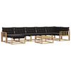 vidaXL Set de canapele de exterior 8 pcs Alb și negru