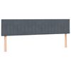 vidaXL Pat box spring cu saltea, gri &icirc;nchis, 180x210 cm, catifea