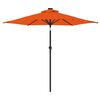 vidaXL Umbrelă soare de grădină st&acirc;lp din oțel teracotă 225x225x212 cm