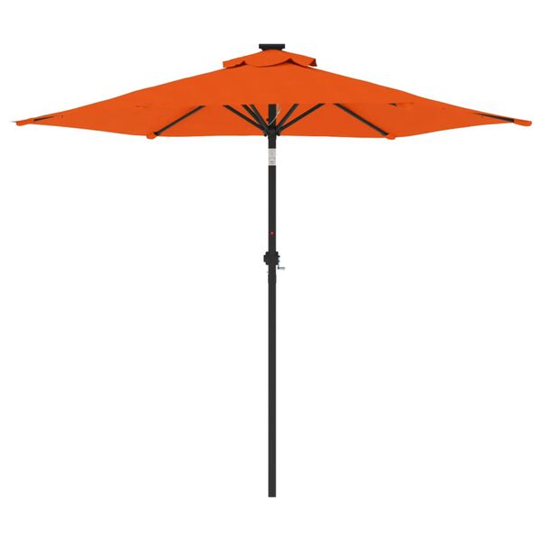 vidaXL Umbrelă soare de grădină st&acirc;lp din oțel teracotă 225x225x212 cm
