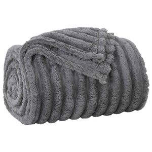 vidaXL Pătură Gri &icirc;nchis 270 x 240 cm 1.73 kg Molton