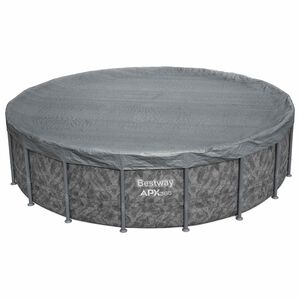 Bestway Husă pentru piscină &Oslash;5,49 m Rotund Poliester Gri