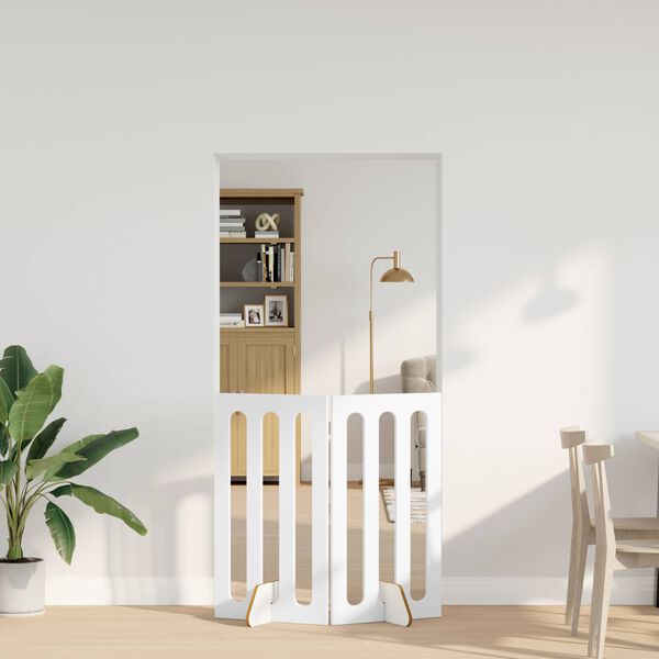 vidaXL Țarc pliabil pentru animale de companie 2 pcs Alb