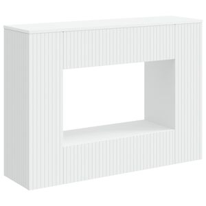 vidaXL Masă de consolă Dungi Alb 101 x 29 x 74 cm Lemn prelucrat