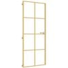 vidaXL Ușă de interior Slim auriu 83x201,5cm sticlă temperată/aluminiu