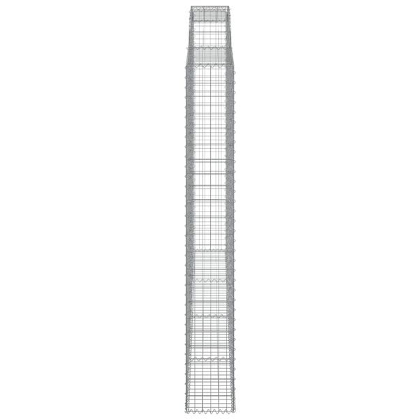 vidaXL Coș gabion arcuit, 300x30x220/240, fier galvanizat