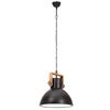 vidaXL Lampă suspendată industrială, negru, 40 cm, 25 W, rotund, E27