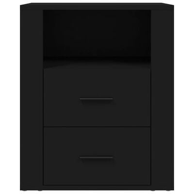 vidaXL Noptieră, negru, 50x36x60 cm, lemn prelucrat