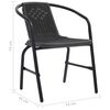 vidaXL Set mobilier de grădină, 5 piese, negru