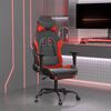 vidaXL Scaun de gaming cu masaj/suport picioare, negru/roșu, piele eco