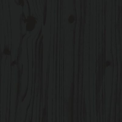 vidaXL Taburet de grădină cu pernă, negru, lemn masiv de pin