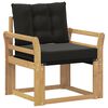 vidaXL Canapea de exterior Lemn solid de Acacia și Textilene Alb