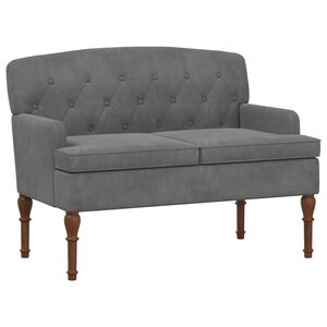 vidaXL Canapea cu capitonaj butonat Gri &icirc;nchis 111 x 65 x 79 cm