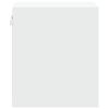 vidaXL Noptiere montate pe perete cu lumini LED, 2 buc., alb