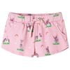 vidaXL Pantaloni scurți pentru copii cu șnur roz deschis 128