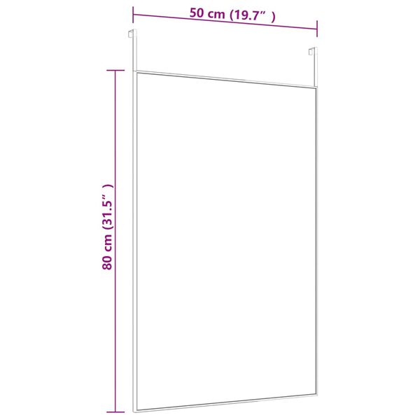 vidaXL Oglindă pentru ușă, auriu, 50x80 cm, sticlă și aluminiu