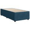 vidaXL Pat box spring cu saltea, albastru, 100x200 cm, catifea
