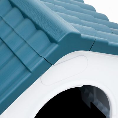 vidaXL Cușcă de câini, albastru, 57x68x66 cm, polipropilenă